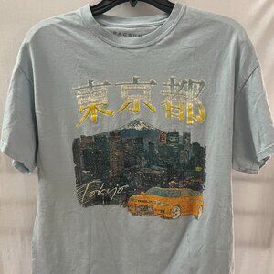 PacSunTokyo GraficT-Shirt -Japaness Kanij Print,Cityscape & Carc Size L